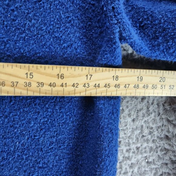 Frank And Oak Sweater Womens Medium Blue Wool Blend Long Sleeve Pullover - Picture 7 of 10